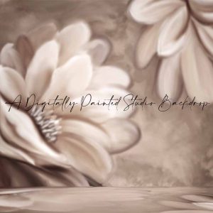 Digitally Painted Floral Background