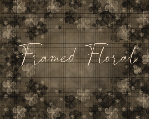 Framed Floral Single Texture