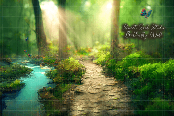 A Butterfly Path Digital Background