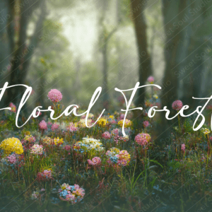 Floral Forest Digital Background