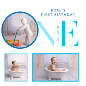 Birthday Collage - Blue