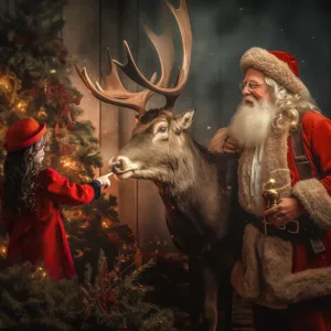 Santa and his Reindeer