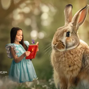 Easter Bunny in the Garden