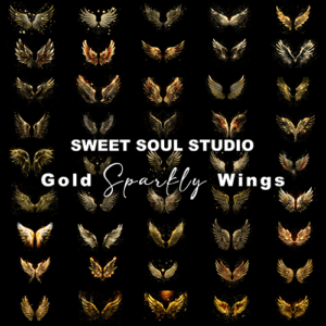 Gold Sparkly Wings