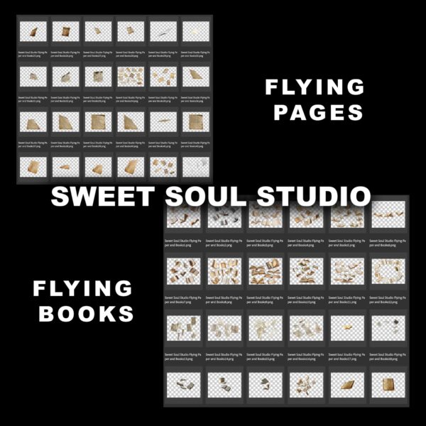 Flying Books and Pages