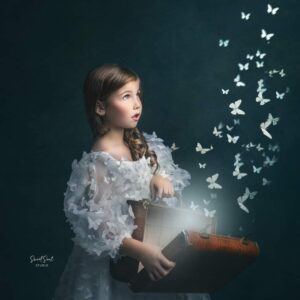 White Butterflies in the light