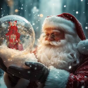 Happy Santa Snowglobe