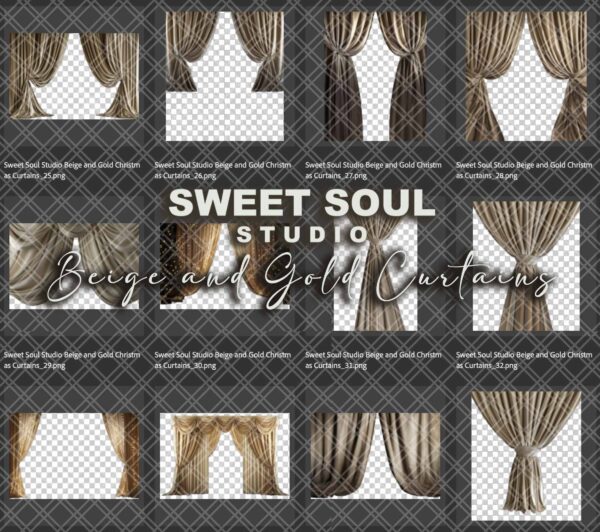Beige and Gold Curtains - Image 3