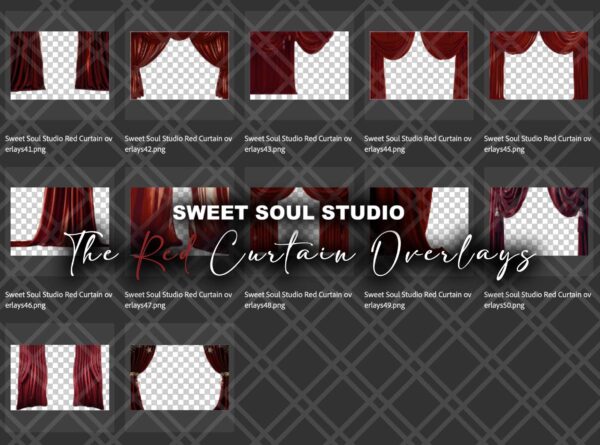 Red Curtain Overlays - Image 4