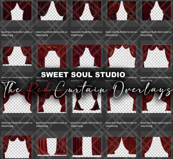 Red Curtain Overlays - Image 2