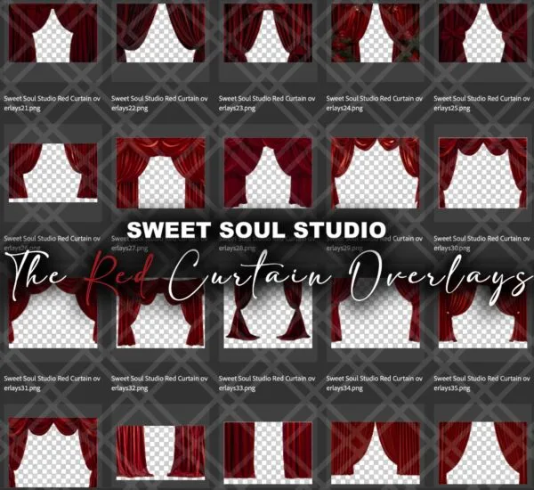 Red Curtain Overlays - Image 2