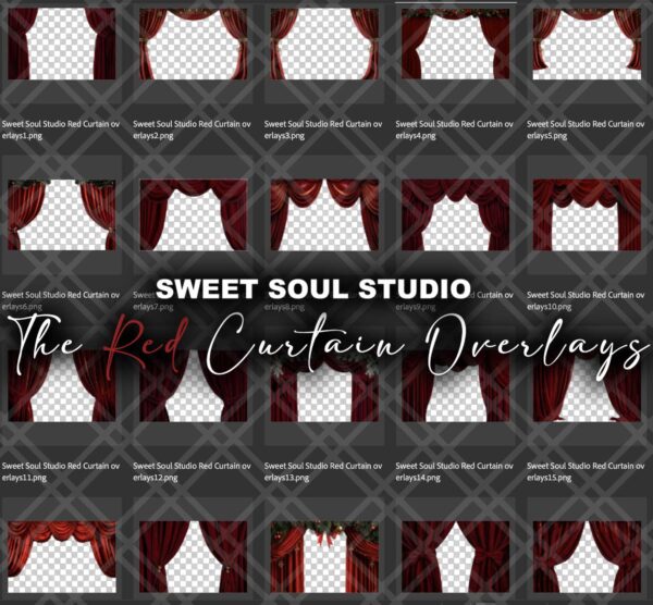 Red Curtain Overlays - Image 3