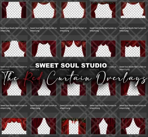 Red Curtain Overlays - Image 3