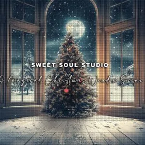 A Magical Christmas Window Scene