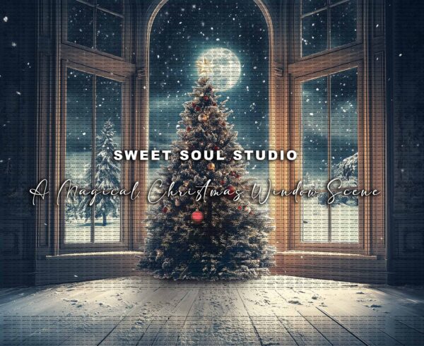 A Magical Christmas Window Scene