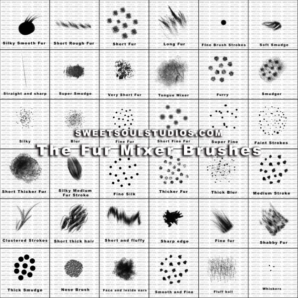 Fur Mixer Brushes