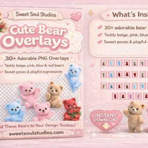 The cute bear overlays