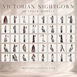 The Victorian Nightgown Stock Models